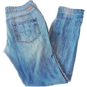 Buffalo Clothing India Rare Denim Jeans Straight Blue Cotton 36 Mens Distressed